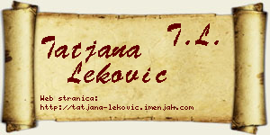 Tatjana Leković vizit kartica